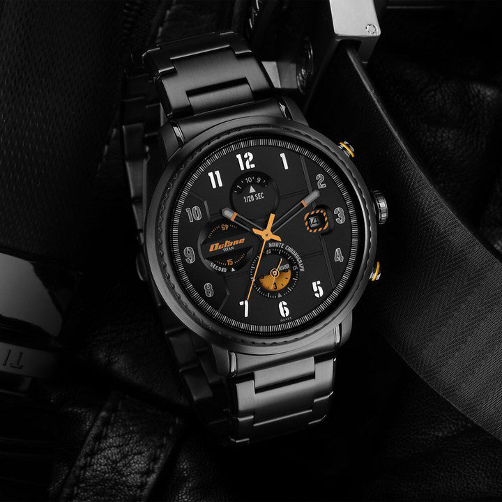 Titan Octane Aerobatics Black Dial Chronograph Stainless Steel Strap watch for Men - The Watch Factory ®