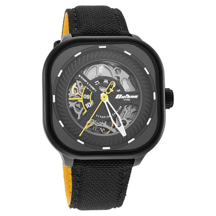 Titan Octane Aerobatics Black Dial Automatic Fabric Strap watch for Men - The Watch Factory ®
