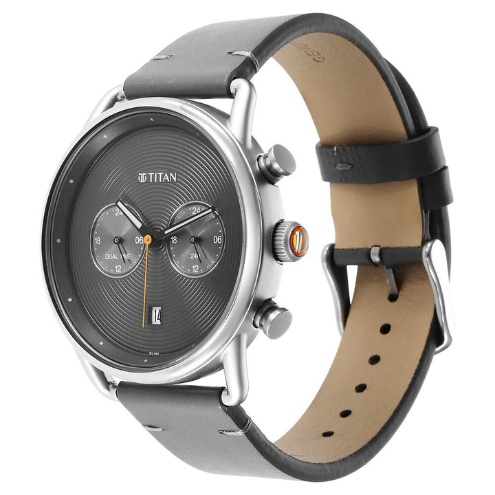 Titan Retro Quartz Analog Leather Strap watch for Men-1860SL02