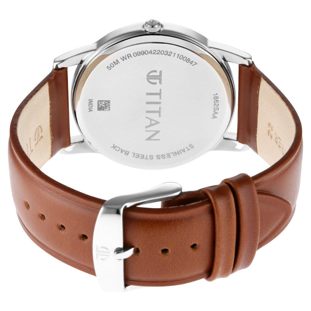 Titan Classic Black Dial Analog Stainless Steel Strap watch for Men-NP1862SL04