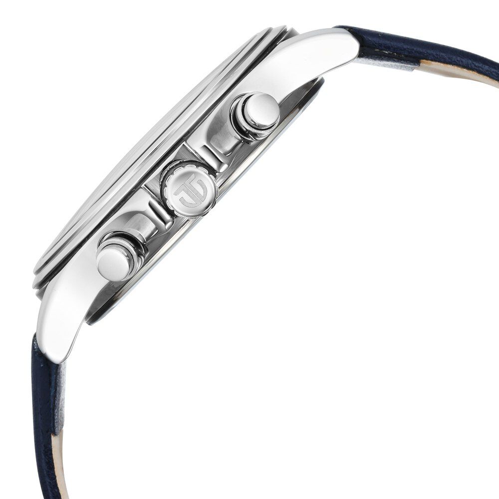 Titan Workwear Blue Dial Dual Time Leather Strap watch for Men NS1870SL01