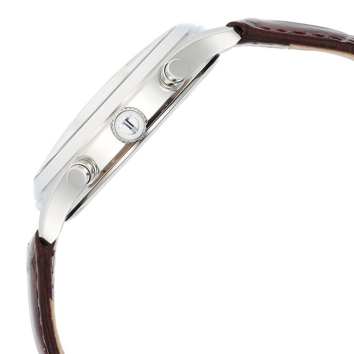 Titan Sapphire Multifunction Quartz Analog with Day and Date White Dial Leather Strap Watch for Men - The Watch Factory ®