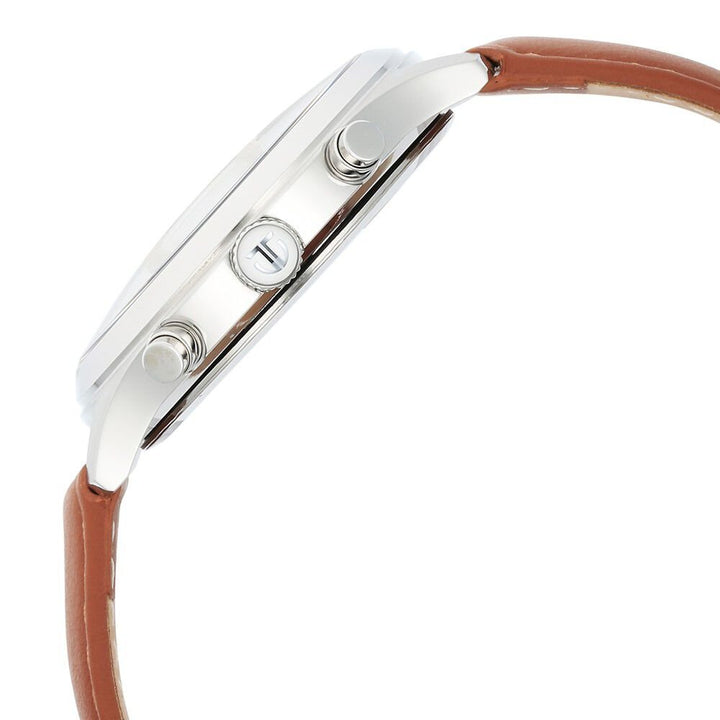 Titan Sapphire Quartz Multifunction White Dial Leather Strap Watch for Men - The Watch Factory ®