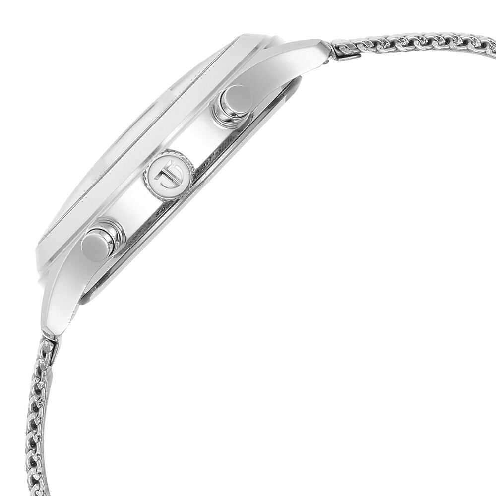 Titan Sapphire Quartz Multifunction White Dial Stainless Steel Strap Watch for Men - The Watch Factory ®