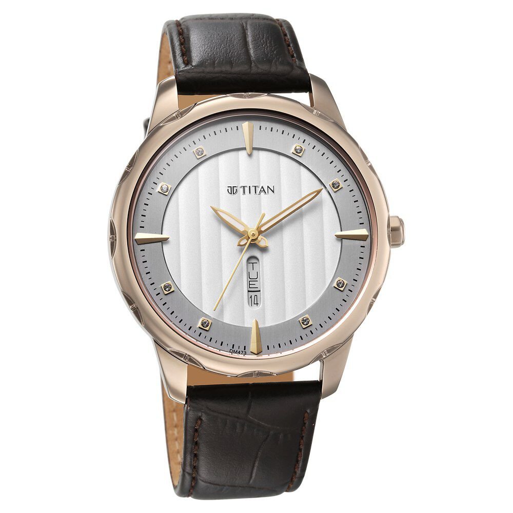 Titan Regalia Opulent Analog with Day and Date White Dial Watch for Men - The Watch Factory ®