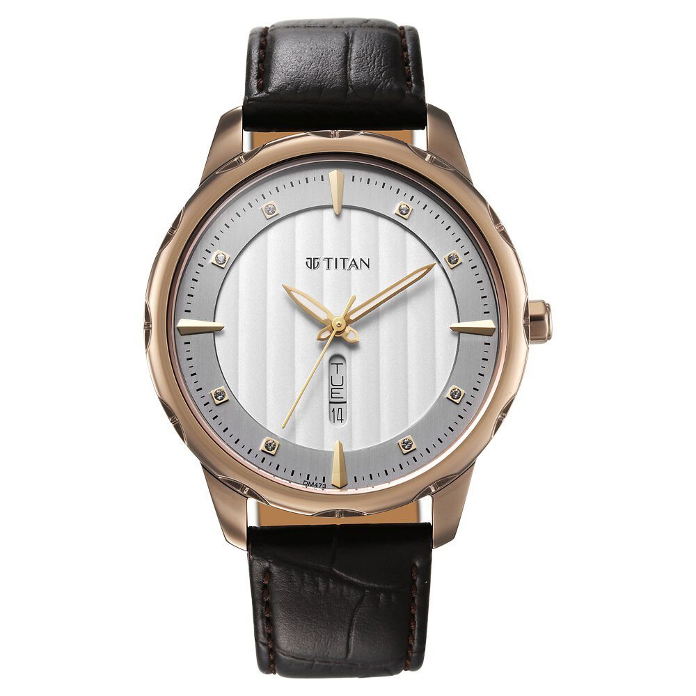 Titan Regalia Opulent Analog with Day and Date White Dial Watch for Men - The Watch Factory ®