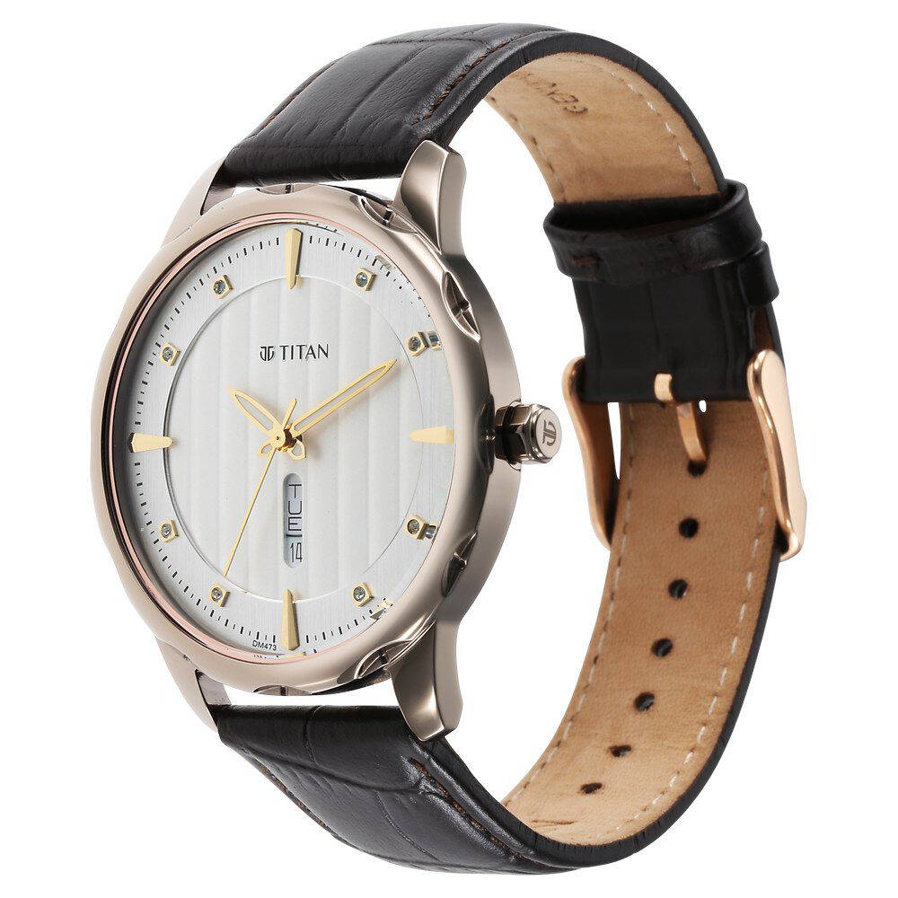 Titan Regalia Opulent Analog with Day and Date White Dial Watch for Men - The Watch Factory ®