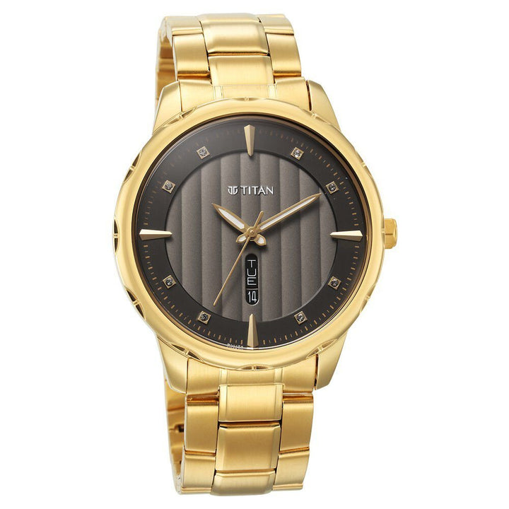 Titan Regalia Opulent Analog with Day and Date Black Dial Watch for Men - The Watch Factory ®