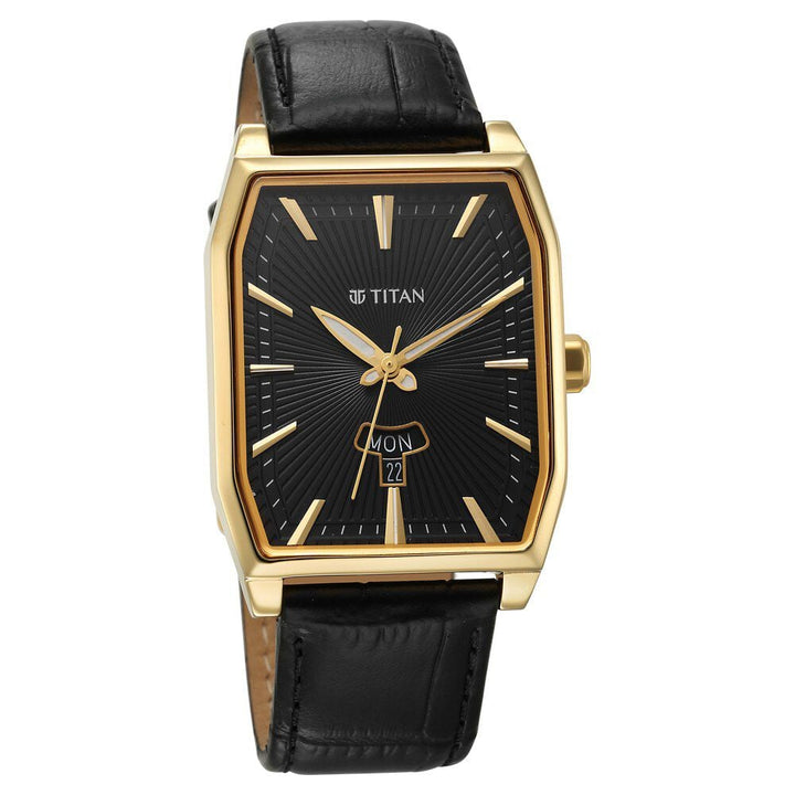 Titan Regalia Opulent Analog with Day and Date Black Dial Watch for Men - The Watch Factory ®