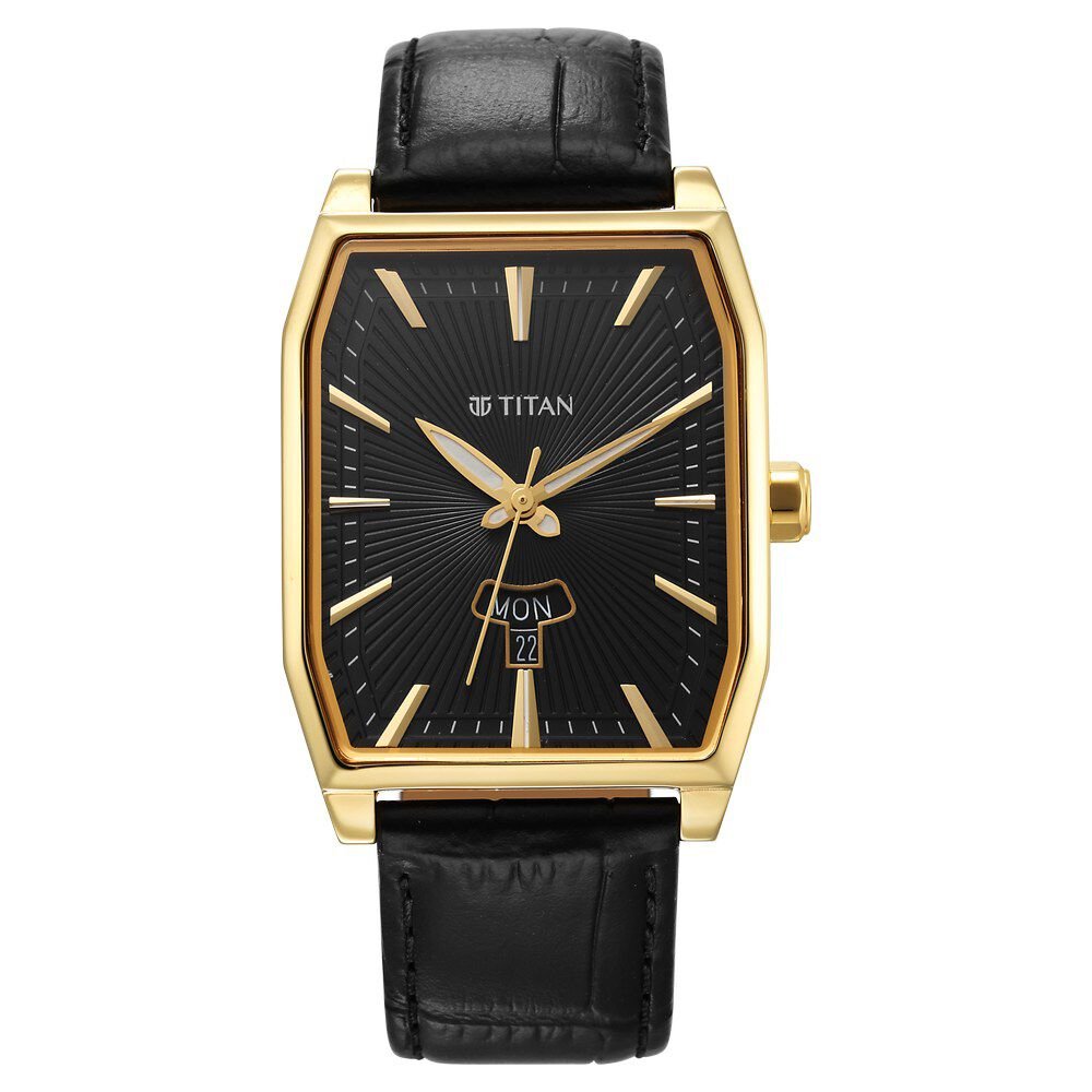 Titan Regalia Opulent Analog with Day and Date Black Dial Watch for Men - The Watch Factory ®