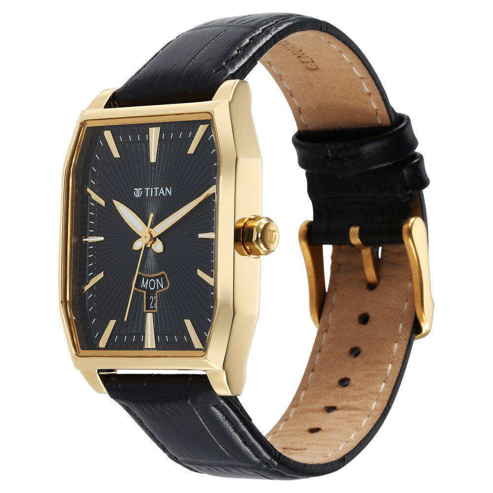 Titan Regalia Opulent Analog with Day and Date Black Dial Watch for Men - The Watch Factory ®