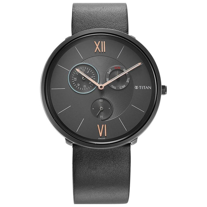 TITAN Men Black & Gold NS1877QL01