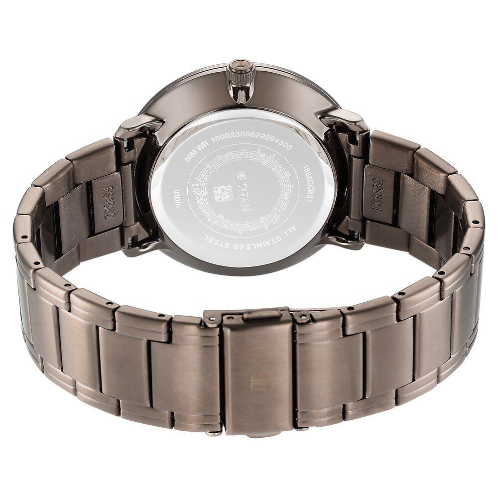 Titan Quartet Grey Dial Quartz Multifunction Stainless Steel Strap watch for Men - The Watch Factory ®