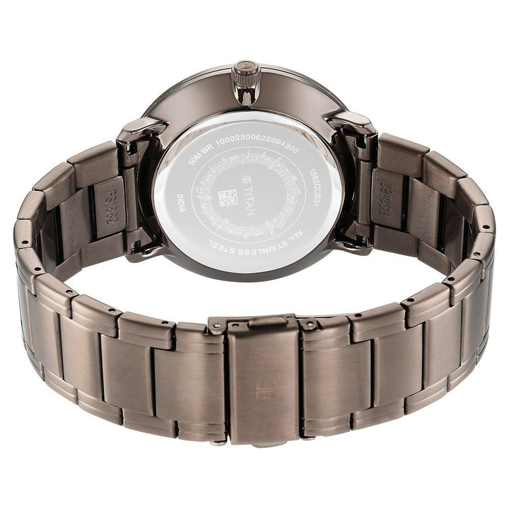 Titan Quartet Grey Dial Quartz Multifunction Stainless Steel Strap watch for Men - The Watch Factory ®