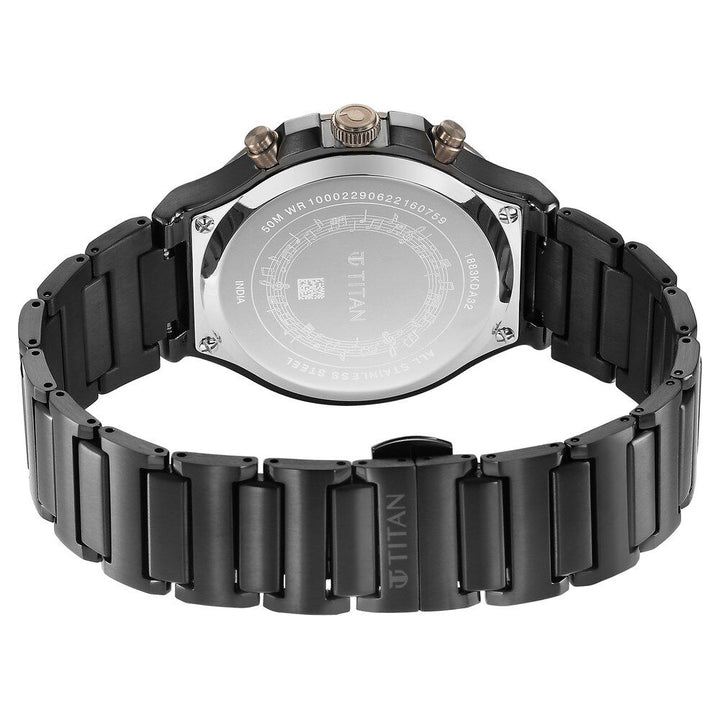 Titan Quartet Grey Dial Analog with Day and Date Stainless Steel Strap watch for Men NS1883KM01