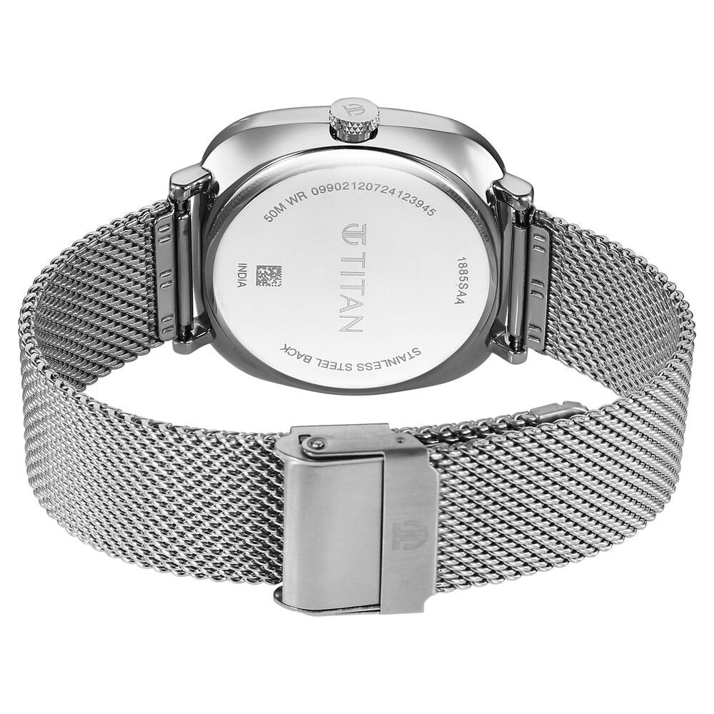 Titan Neo Curve Quartz Analog with Date Blue Dial Stainless Steel Strap Watch For Men