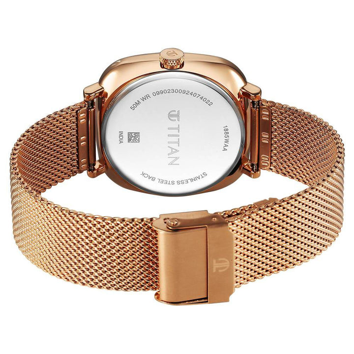 Titan Neo Curve Quartz Analog with Date Brown Dial Stainless Steel Strap Watch For Men