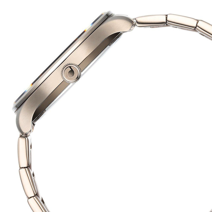 Titan Quartet Brown Dial Analog Stainless Steel Strap watch for Men NS1890QM01