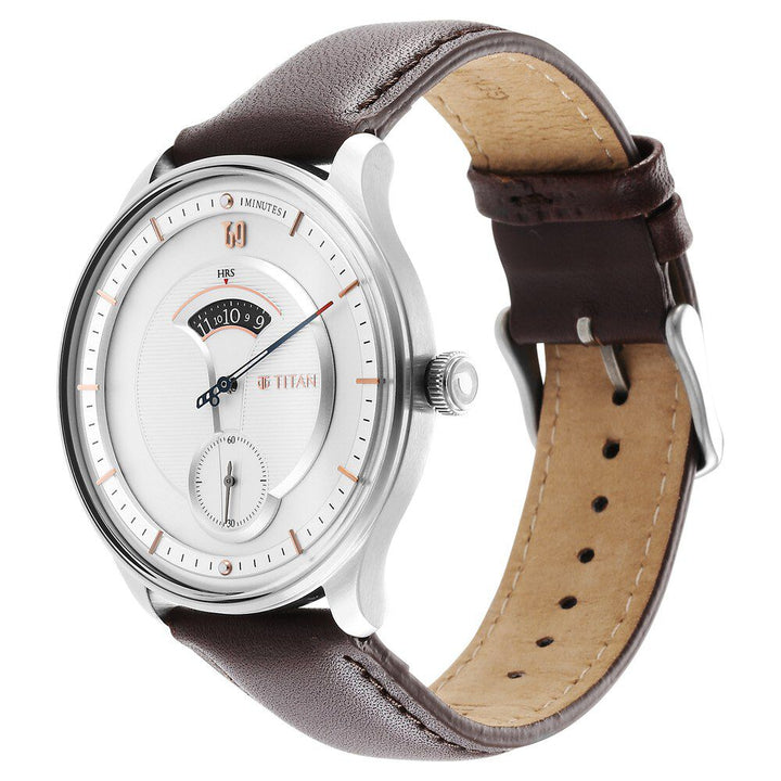 Titan Quartet Silver Dial Analog Stainless Steel Strap watch for Men - The Watch Factory ®