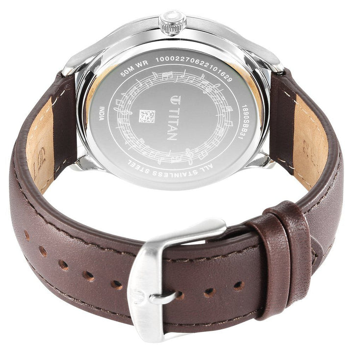 Titan Quartet Silver Dial Analog Stainless Steel Strap watch for Men NS1890SL01