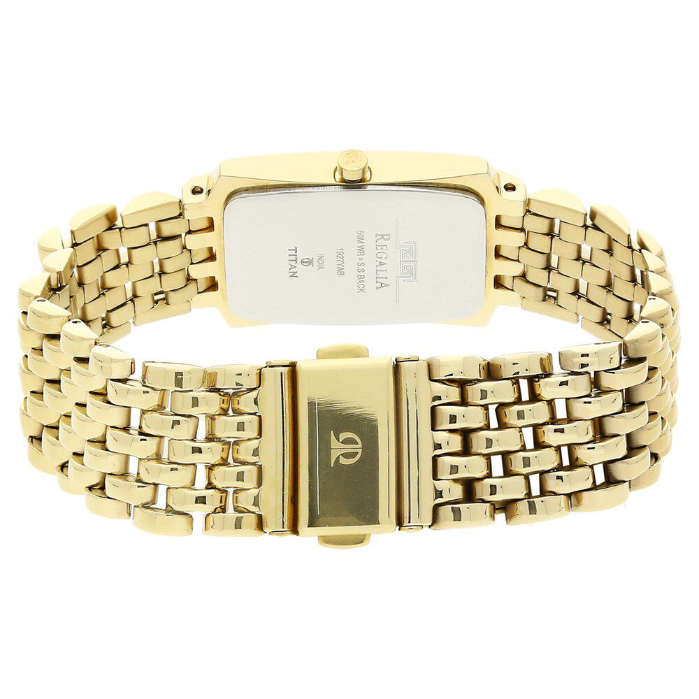 Titan Quartz Analog with Date White Dial Stainless Steel Strap Watch for Men NR1927YM05