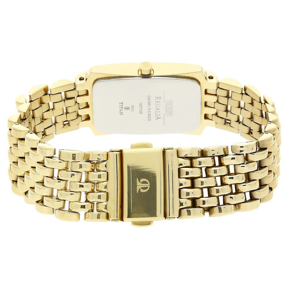 Titan Quartz Analog with Date White Dial Stainless Steel Strap Watch for Men - The Watch Factory ®