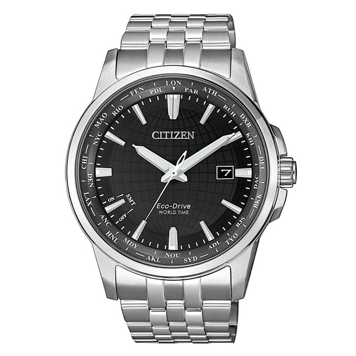 CITIZEN ECO-DRIVE GENTS WATCH BLACK DIAL - BX1001-89E