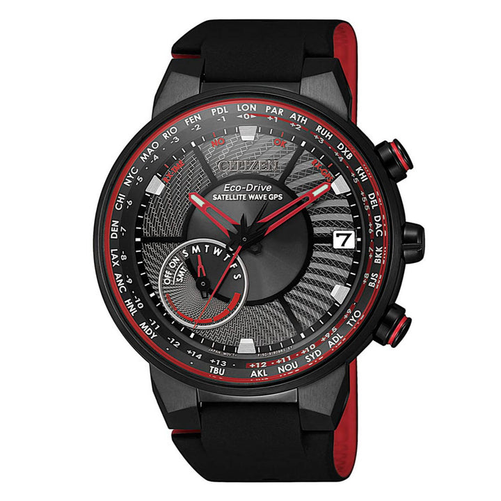 CITIZEN ECO-DRIVE GENTS WATCH BLACK DIAL - CC3079-11E