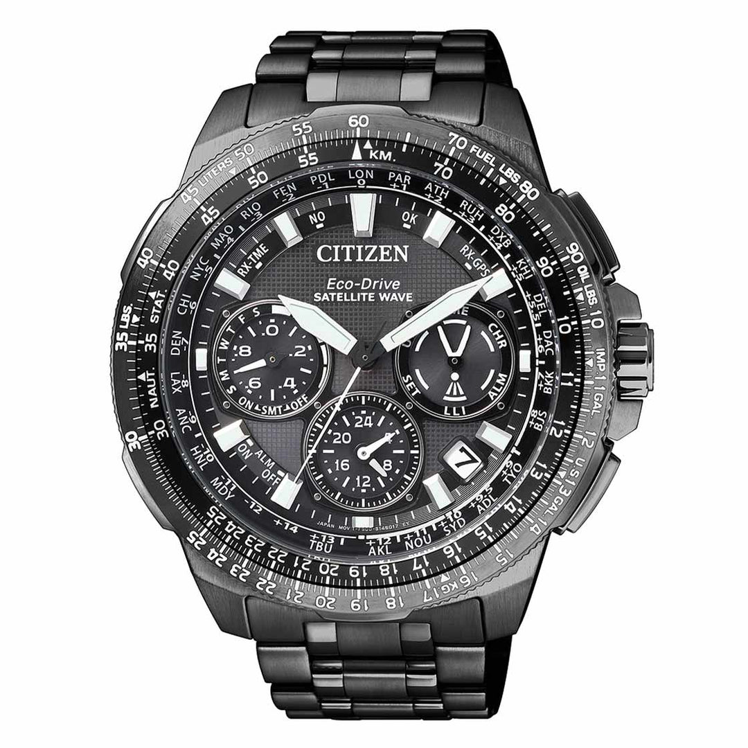 CITIZEN ECO-DRIVE GENTS WATCH BLACK DIAL - CC9025-51E