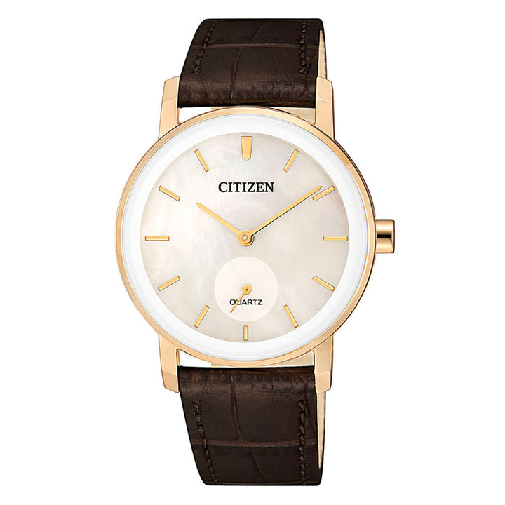 CITIZEN QUARTZ LADIES WATCH MOTHER-OF-PEARL DIAL - EQ9063-04D