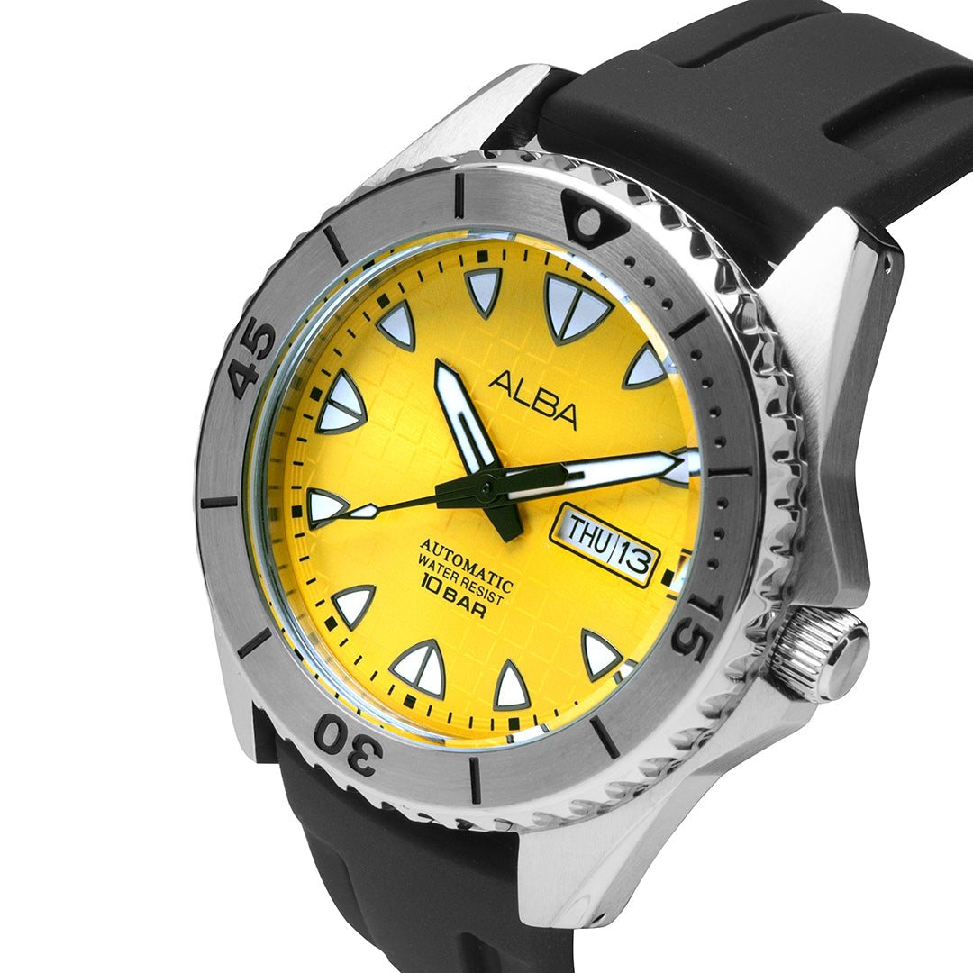 AL4587X1 Yellow Patterned Dial Automatic Watch