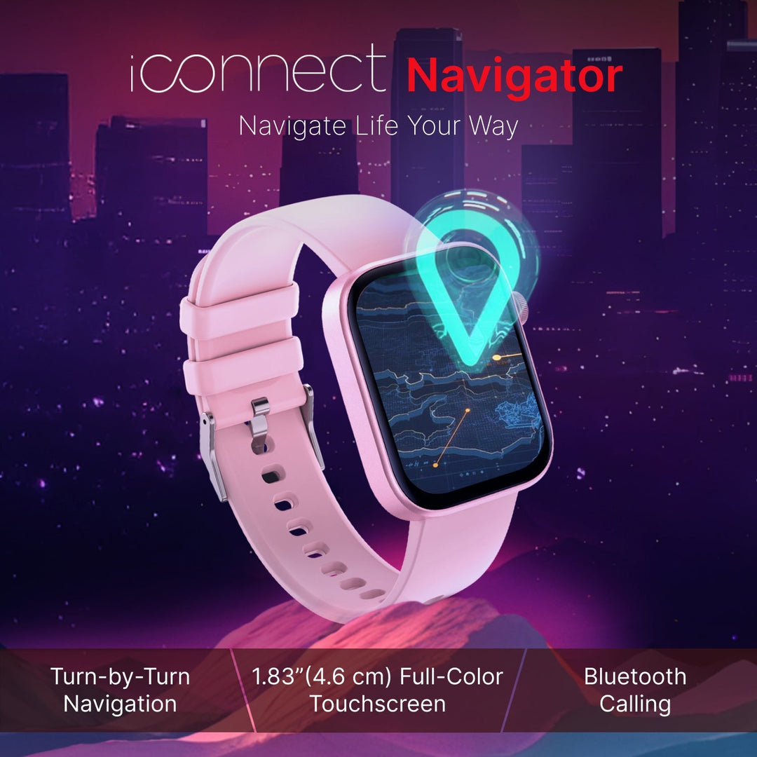 IConnect By Timex Navigator 1.83"(4.6cm) Display With Turn By Turn Navigation & BT Calling Smartwatch For Unisex - TWIXW901T