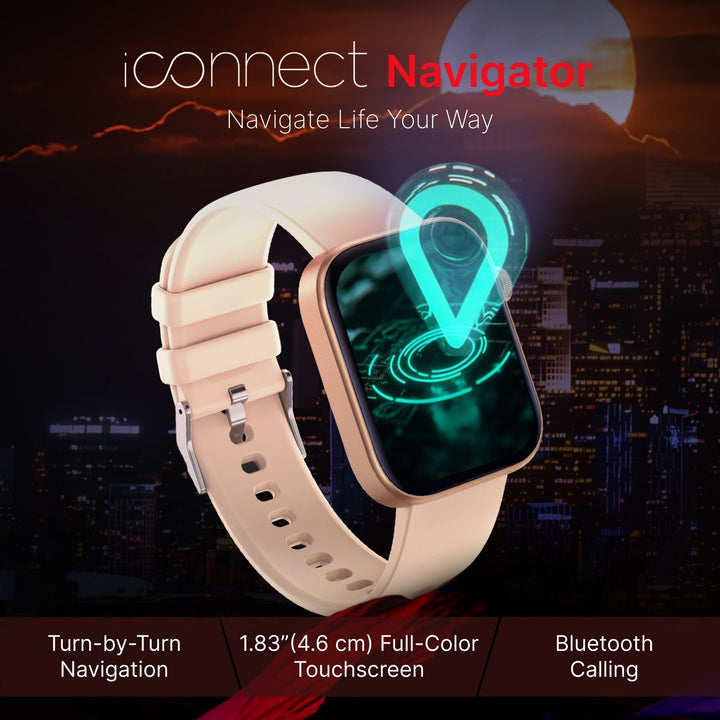 IConnect By Timex Navigator 1.83"(4.6cm) Display With Turn By Turn Navigation & BT Calling Smartwatch For Unisex - TWIXW903T
