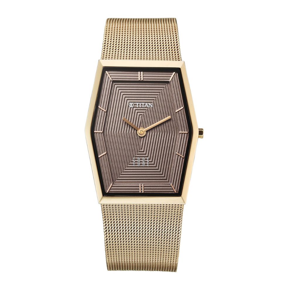 Titan 10056QM01 Brown Dial Men&