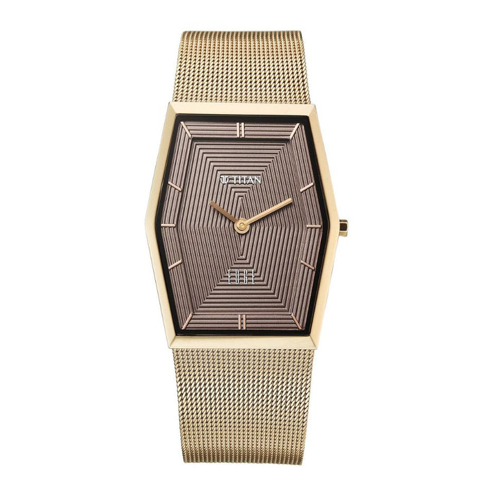 Titan 10056QM01 Brown Dial Men&