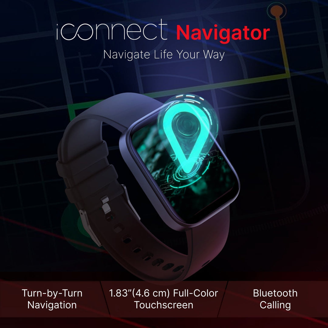 IConnect By Timex Navigator 1.83"(4.6cm) Display With Turn By Turn Navigation & BT Calling Smartwatch For Unisex - TWIXW900T