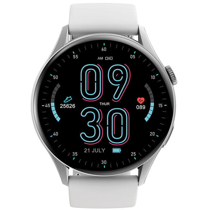 Timex FitGen 1.43" Round AMOLED Smartwatch With 466x466 Pixel Resolution|Single Sync Bluetooth Calling| Rotating Crown| Metallic Body|Always On Display|AI Voice Assist|100+ Sports Modes|200+ Watchfaces|Upto 7 Days Battery(Normal Usage) - TWTXW502T