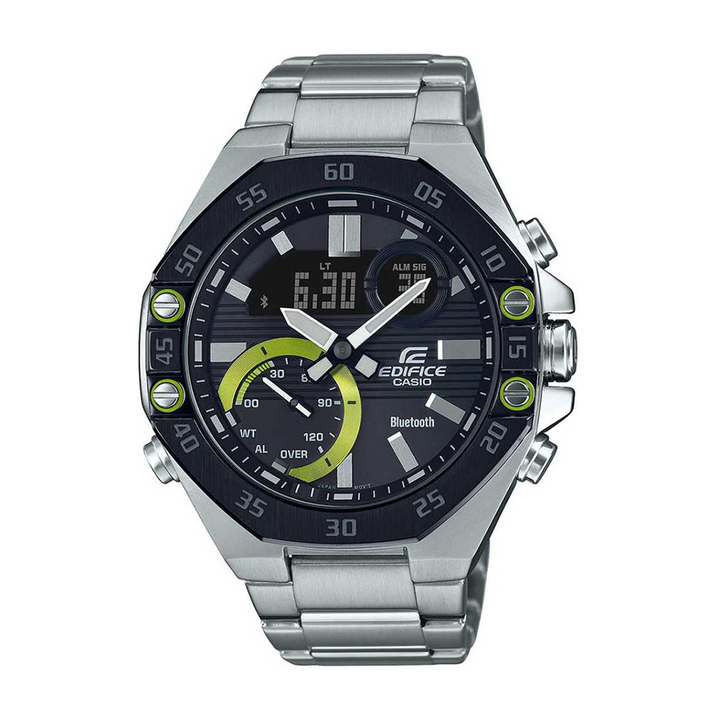 Casio Edifice Analog-Digital Black Dial Men's Watch ED493