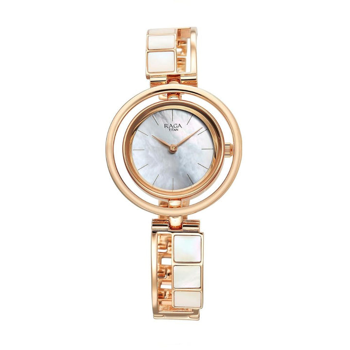 Titan 95232WM01 Rose Gold Dial Women&