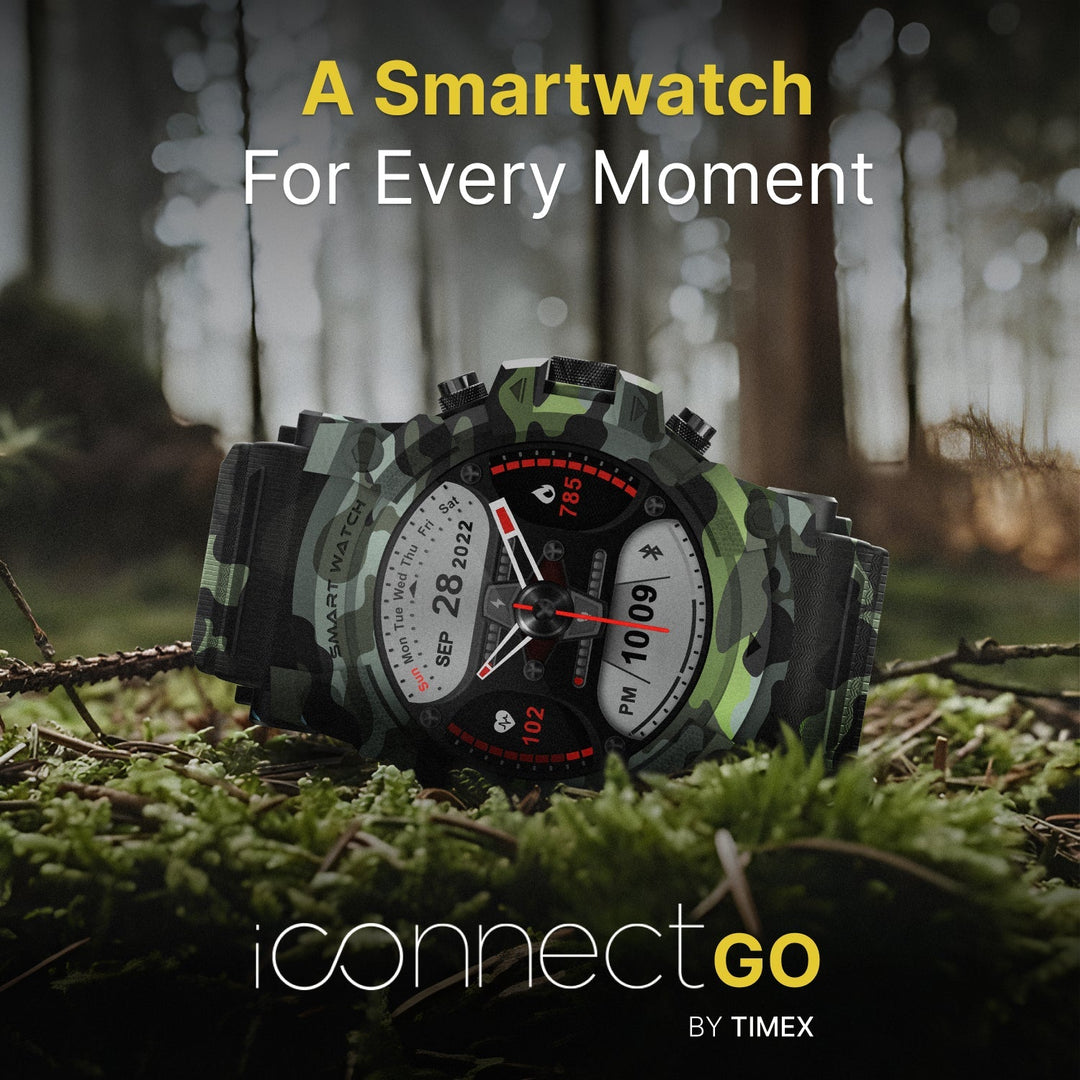 Timex iConnect Go 1.38"(3.50 cm) Display with Functional Crown and BT Calling Smartwatch For Unisex - TWIXW802T