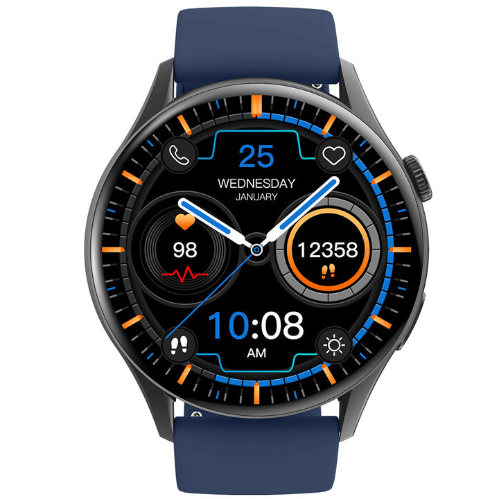 Timex FitGen 1.43" Round AMOLED Smartwatch With 466x466 Pixel Resolution|Single Sync Bluetooth Calling| Rotating Crown| Metallic Body|Always On Display|AI Voice Assist|100+ Sports Modes|200+ Watchfaces|Upto 7 Days Battery(Normal Usage) - TWTXW501T