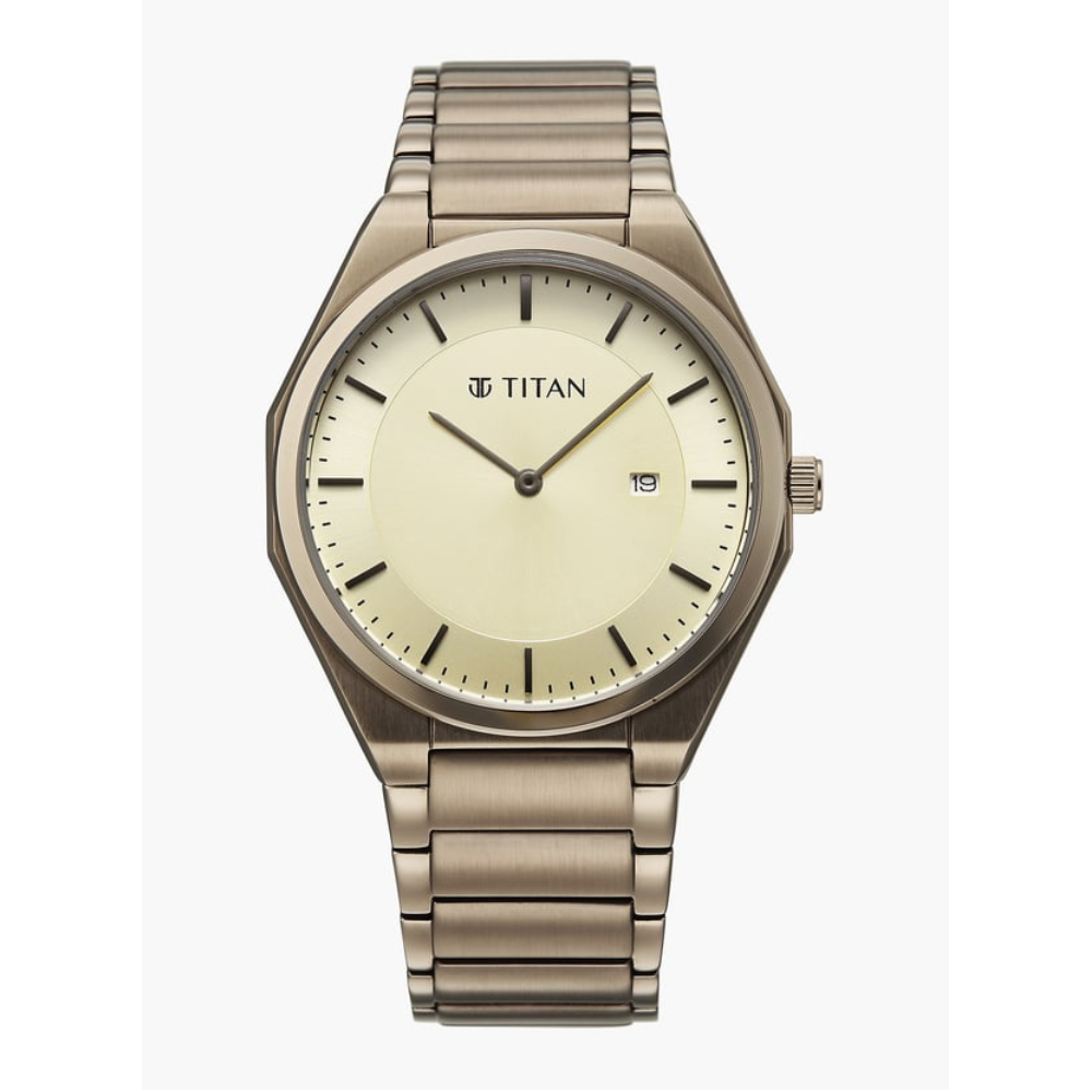 Titan Classique Slim Wear 90257QM03 Champagne Dial Men&