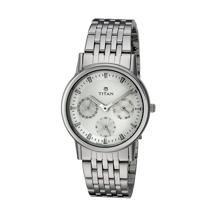 Titan NJ2557SM01 Analog White Dial Watch For Women