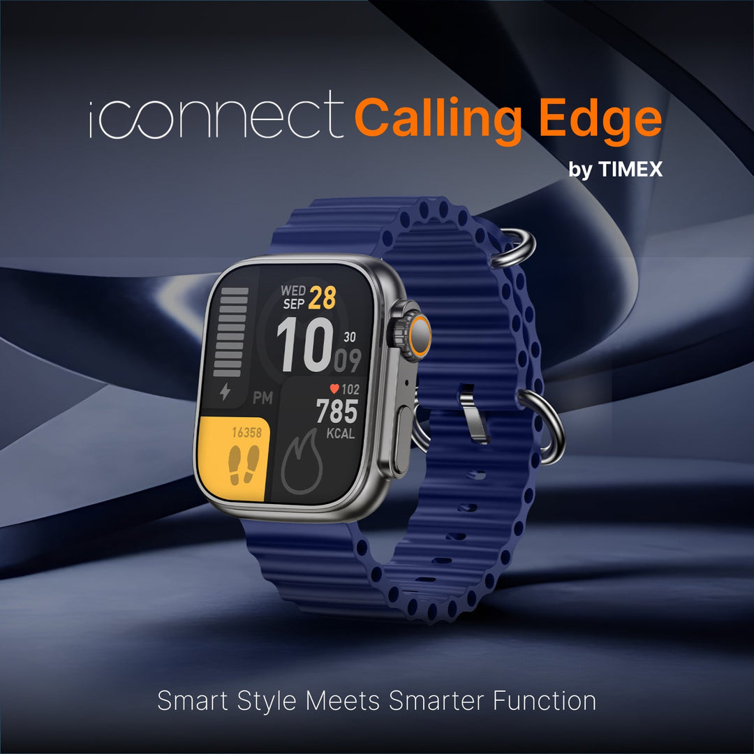 Timex iConnect Edge 1.83"(4.64 cm) Display with Functional Crown and BT Calling Smartwatch For Unisex - TWIXW703T
