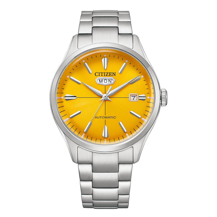 CITIZEN AUTOMATIC GENTS WATCH YELLOW DIAL - NH8391-51Z