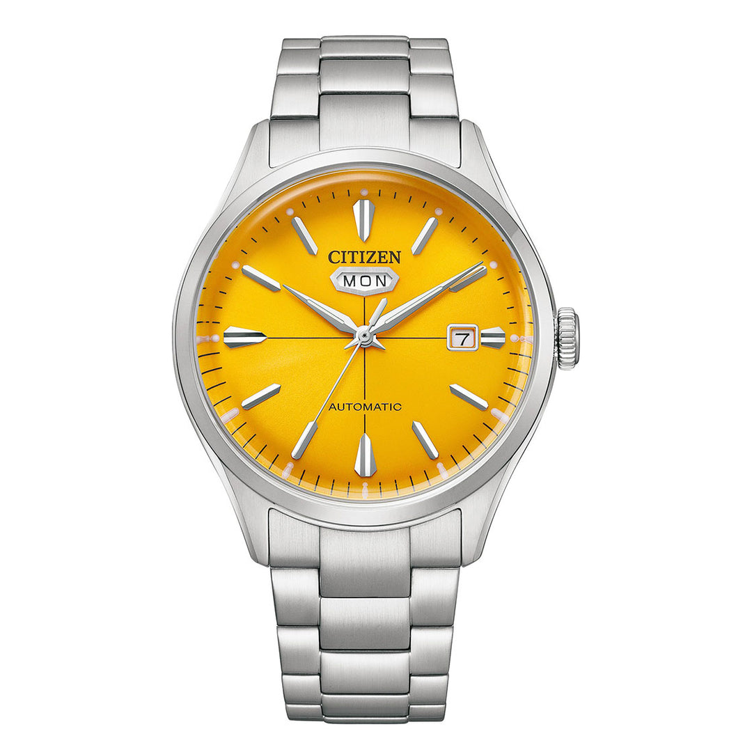 CITIZEN AUTOMATIC GENTS WATCH YELLOW DIAL - NH8391-51Z