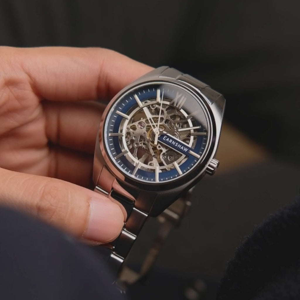 Earnshaw Smeaton Limited Edition Skeleton Automatic Cobalt Blue