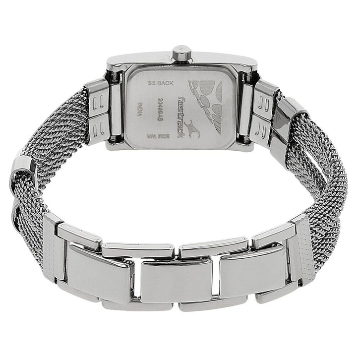 Fastrack Quartz Analog Silver Dial Stainless Steel Strap Watch for Girls NR2049SM09