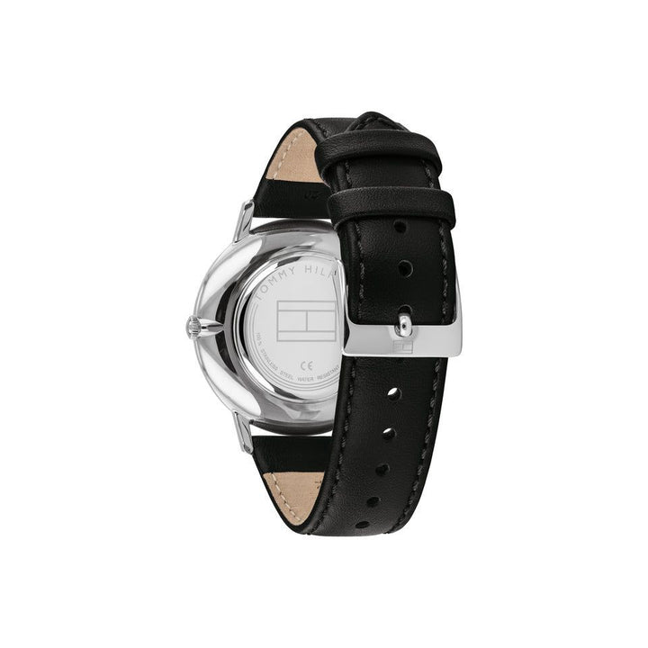 Tommy Hilfiger Mens Black Leather Analogue Watch - TH1791651