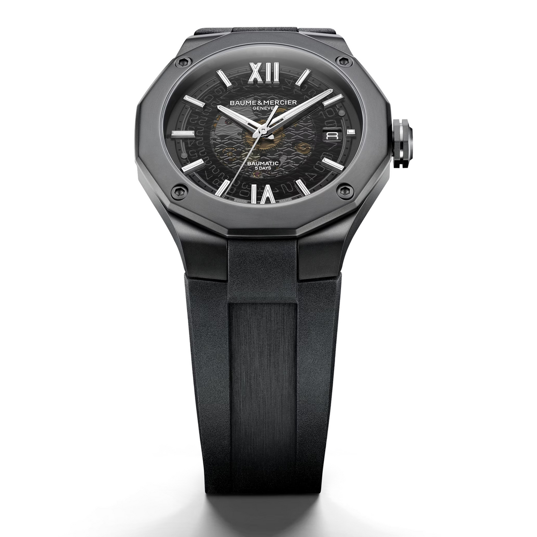 Baume &amp; Mercier Riviera 10617 Automatic Black Rubber Men&